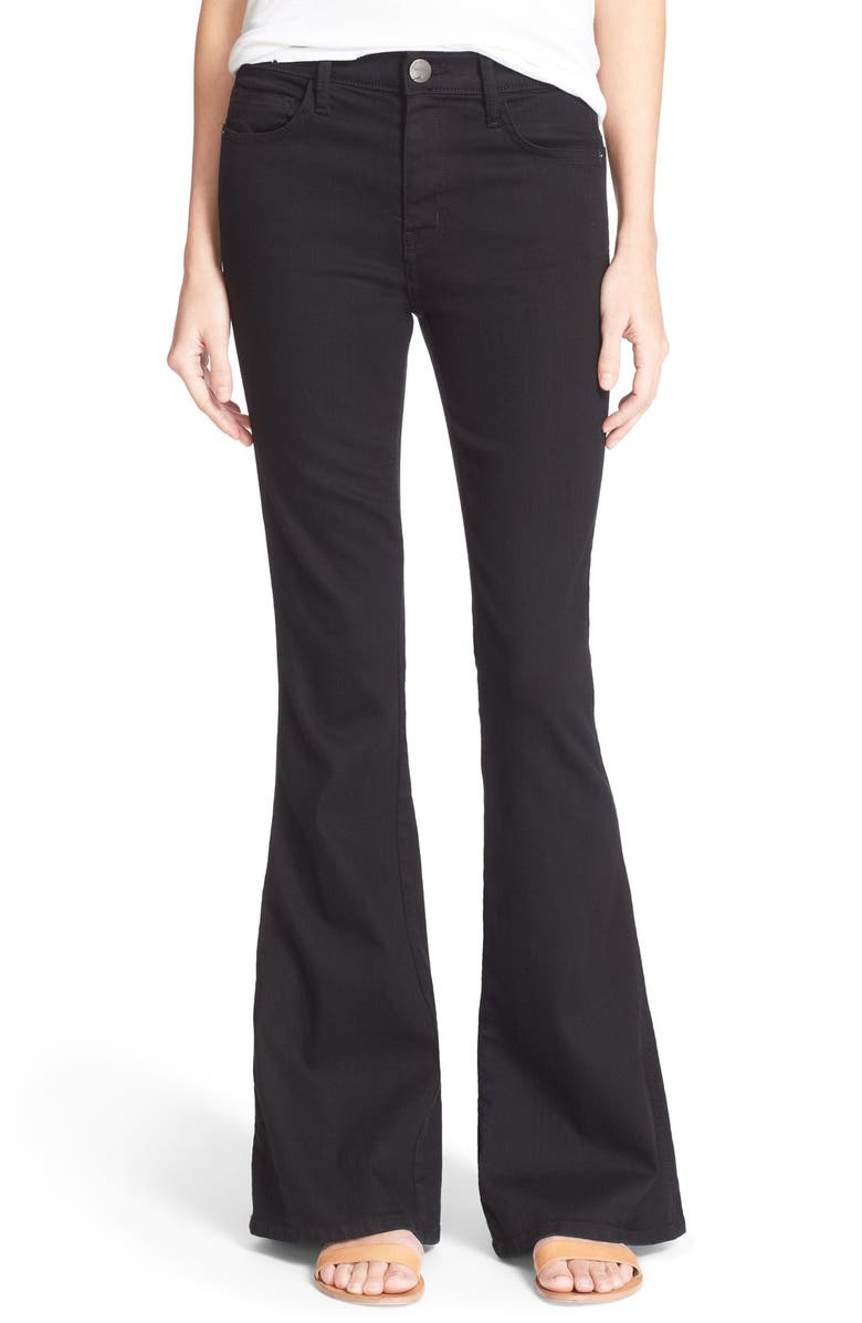 Current/Elliott 'The Low Bell' High Rise Flare Jeans (Jet Black ...
