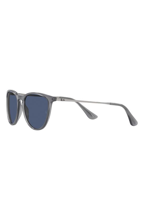 Shop Ray Ban Ray-ban 50mm Jr Round Sunglasses In Dark Blue