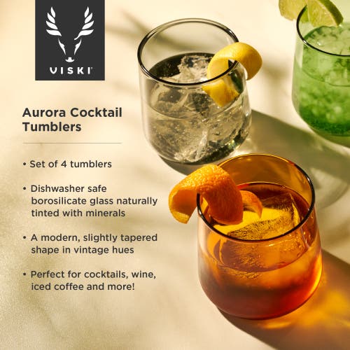 Viski Aurora Cocktail Tumblers In Assorted