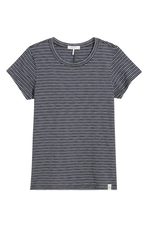 Shop Rag & Bone The Slub Stripe T-shirt In Salute Multi