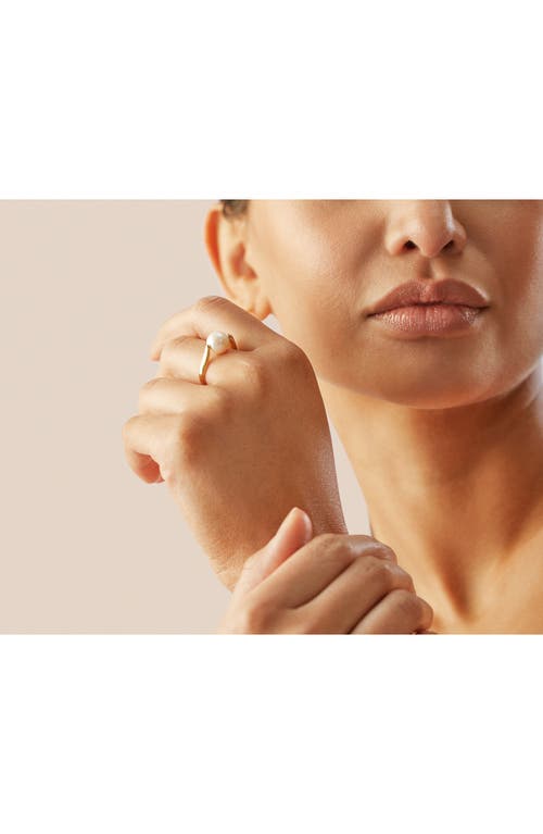 Monica Vinader Ring Mit Perlen In 18ct Gold Vermeil/silver