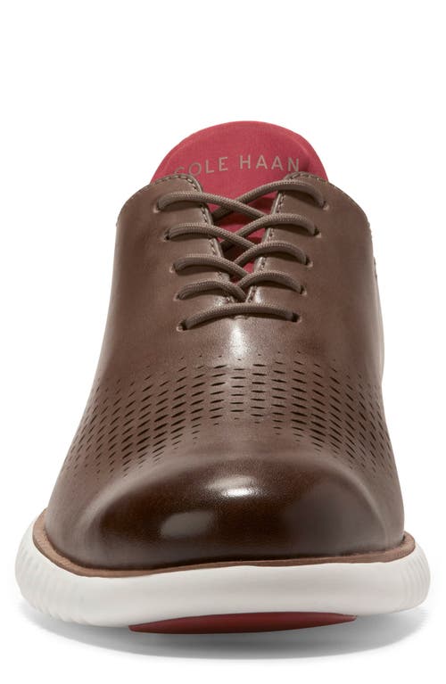 Shop Cole Haan 2.zerogrand Laser Wing Derby In Pecan/truffle/cobblestone