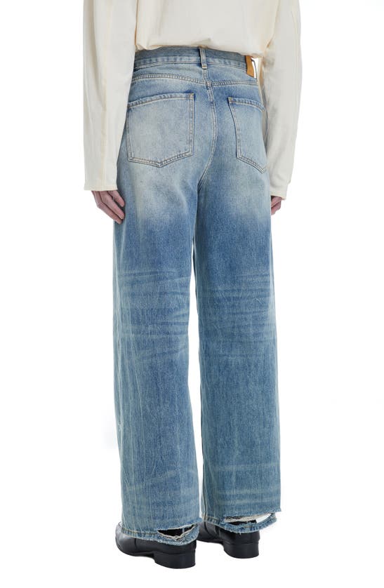 Shop Found Baggy Straight Leg Jeans In Vintage Light Blue