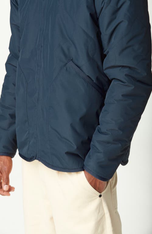 Shop Picture Organic Clothing Hikast Reversible Waterproof Jacket In Dark Blue Green Spray