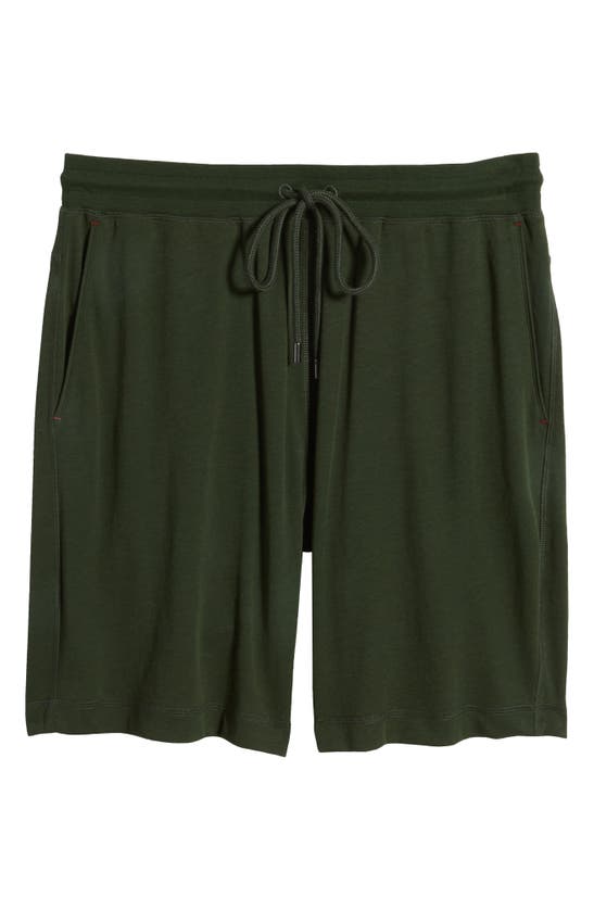 Shop Daniel Buchler Drawstring Pajama Shorts In Olive