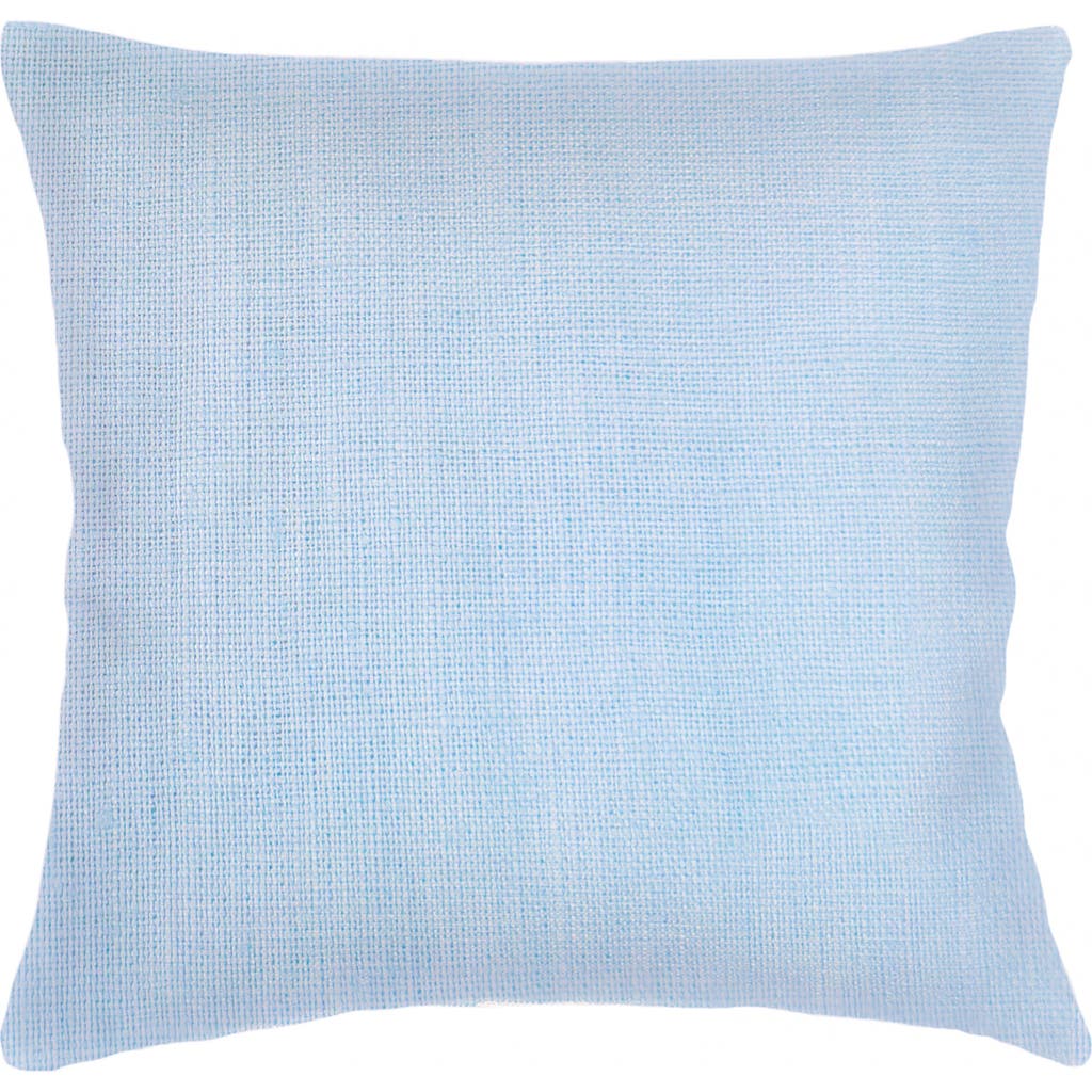 Anaya So Soft Linen Euro Pillow With Down Alternative Insert In Light Blue