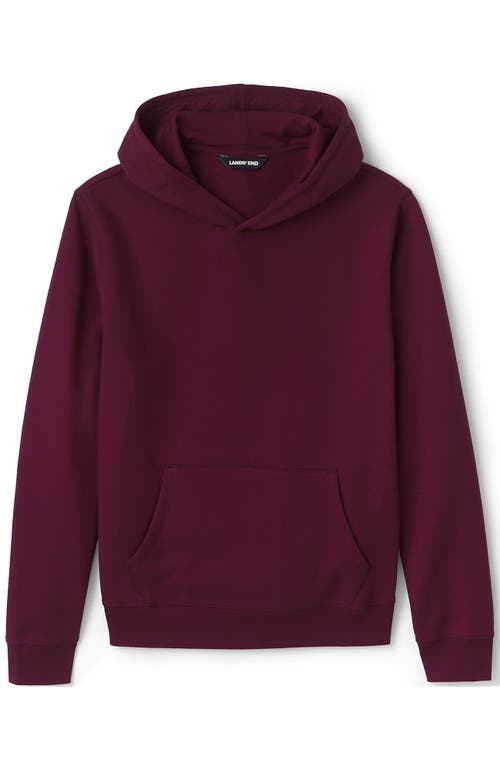 Lands' End School Uniform Adult Hooded Pullover Sweatshirt In Burgundy