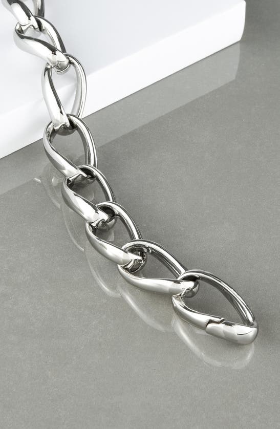 Frame Chain Link Bag Strap In Silver