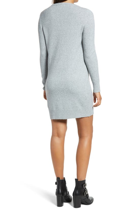 Vero Moda Doffy Long Sleeve Sweater Dress In Light Grey Melange