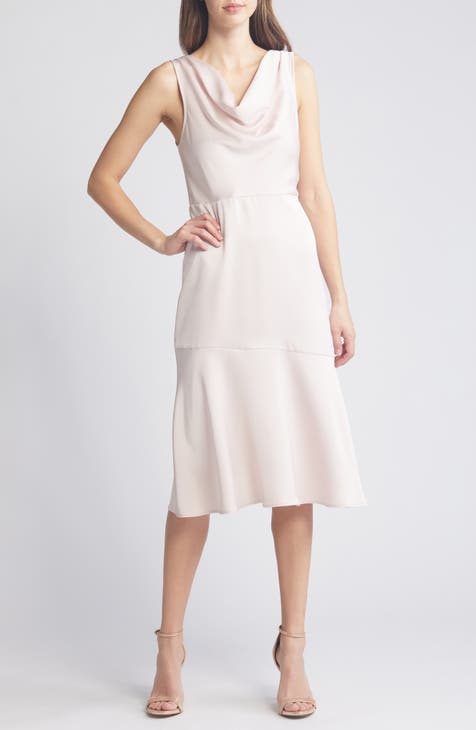 Cowl neck sheath clearance dress