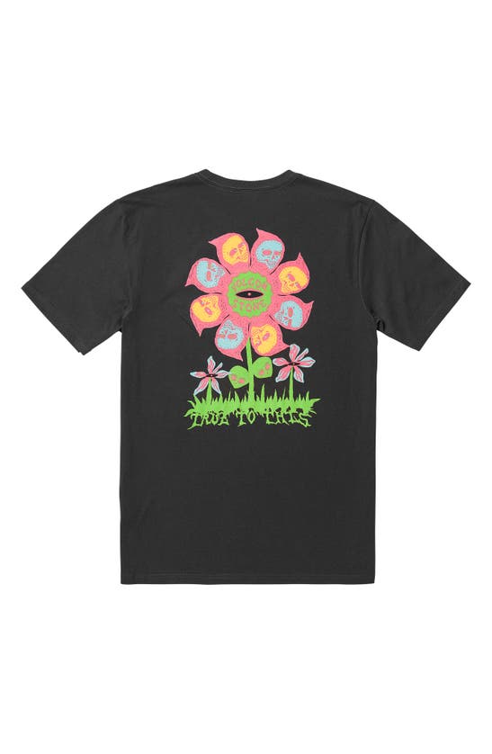 Shop Volcom Flower Budz Graphic T-shirt In Stealth