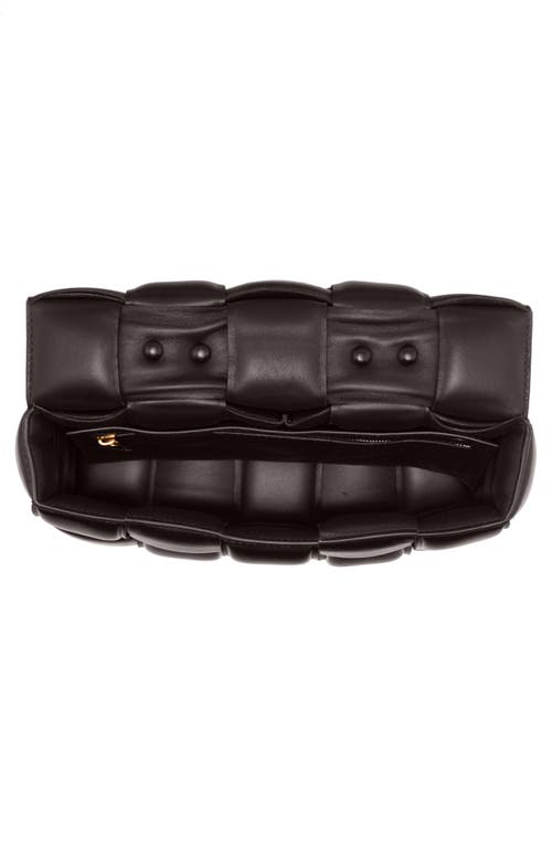 Bottega Veneta The Chain Cassette Intrecciato-leather Bag In Fondente/gold