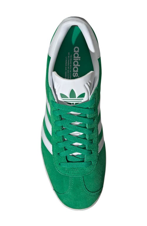 Shop Adidas Originals Adidas Gazelle Sneaker In Green/white/white