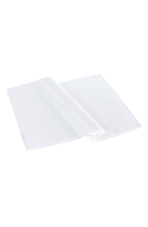 Brooks Brothers Border Bath Mat In White