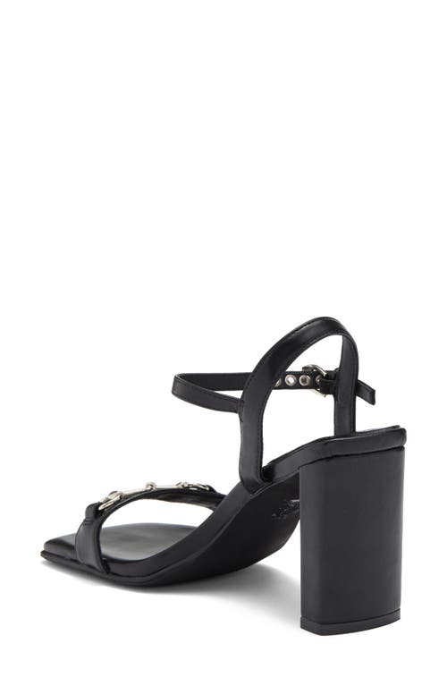 Jeffrey Campbell Keepz Bit Strap Sandal In Black Silver