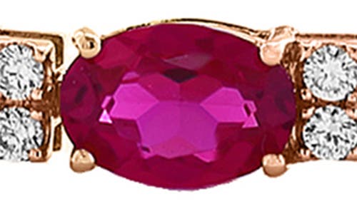 Shop Effy 14k Gold Stone & Diamond Bracelet In Red