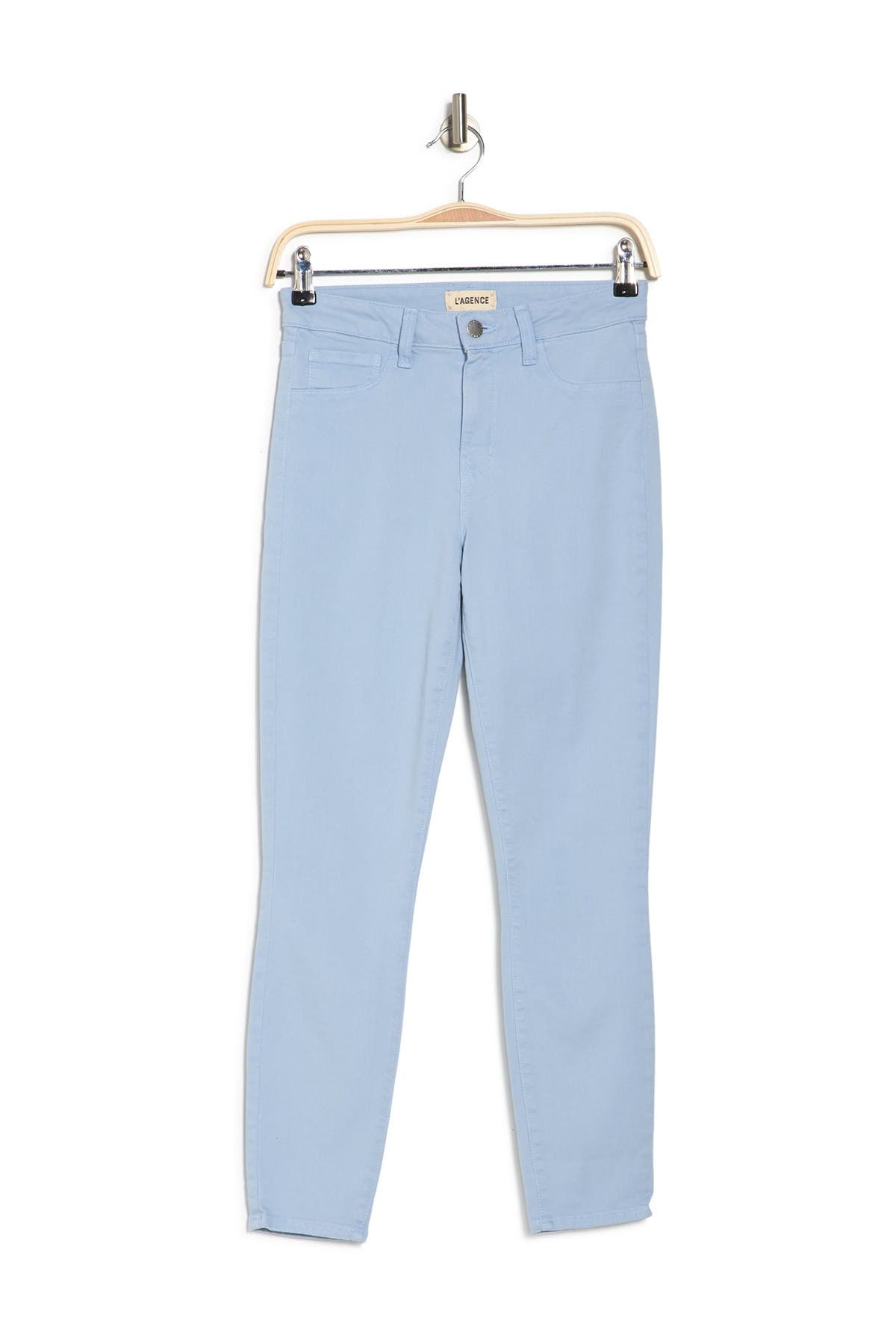 L Agence Marguerite High Waist Skinny Ankle Jeans In Sky Blue