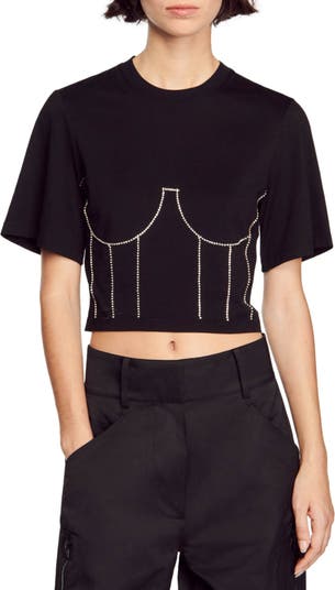 Vivid Trim Long-Sleeved Crop Top - Ready to Wear