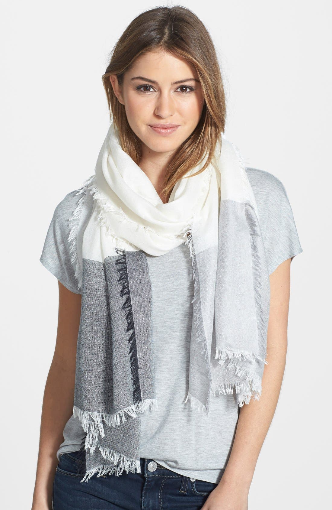 Nordstrom Colorblock Cashmere & Silk Scarf Nordstrom