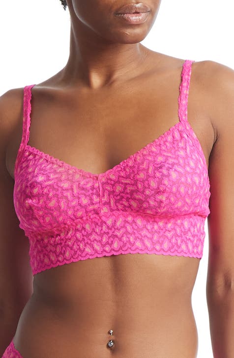 TRIANGLE RIBBED BRALET PINK