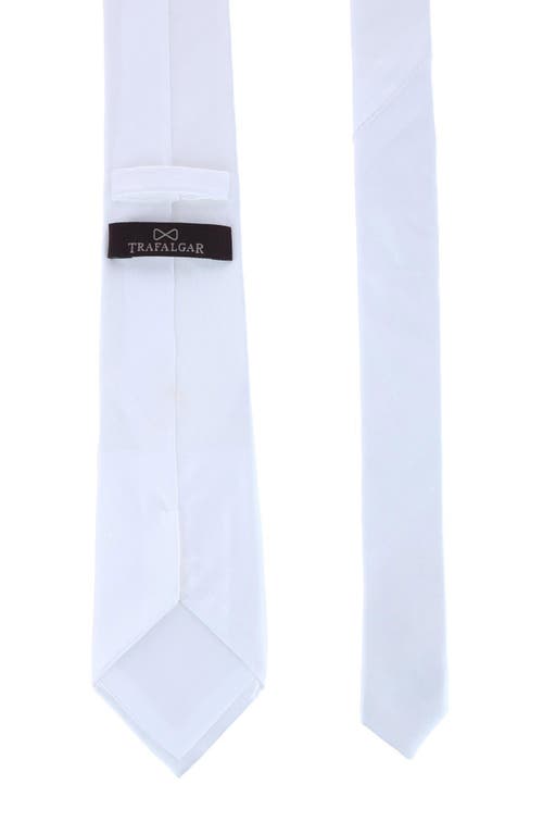 Shop Trafalgar Sutton Sold Silk Tie In White