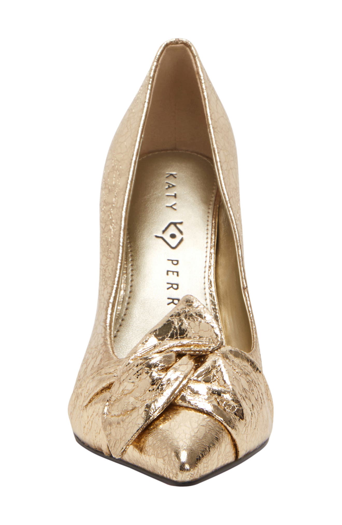 Katy Perry The Revival Bow Pointed Toe Pump in Gold Smart Closet