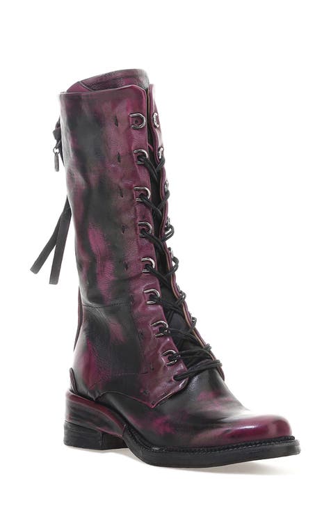 A.S. 98 Burgundy shops Wine Boots (with box and tags)