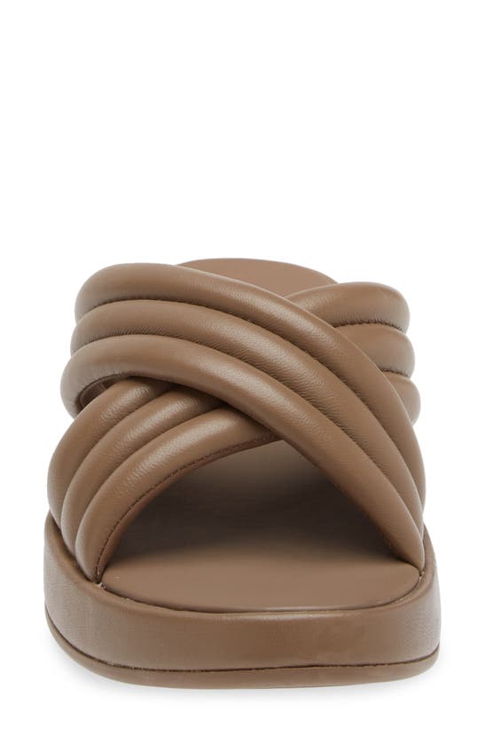 Shop Fitflop F-mode Platform Slide Sandal In Minky Grey
