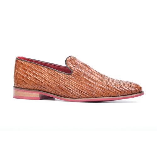 Shop Carlos Santana Gibson Weave Loafer In Tan