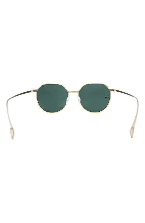 Shop Mita Sustainable Eyewear 53mm Round Sunglasses In Gold/matte Gold