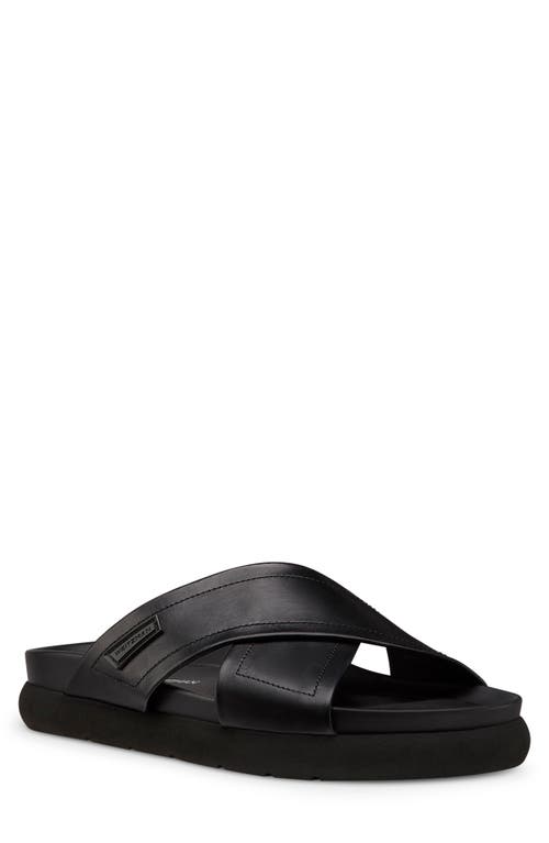 Shop Stuart Weitzman Flex Crisscross Sport Slide Sandal In Black