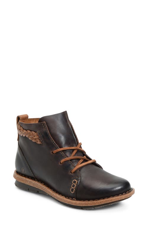 Børn Temple Bootie in Dark Brown Distressed Leather at Nordstrom, Size 7.5