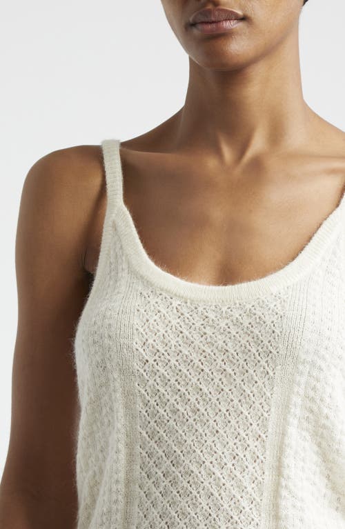 Shop Atm Anthony Thomas Melillo Mixed Stitch Sweater Tank In Chalk