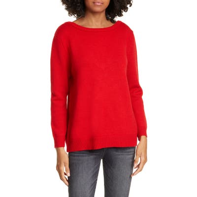 Ba & sh Oia Jewel Detail Wool & Cashmere Sweater, Red