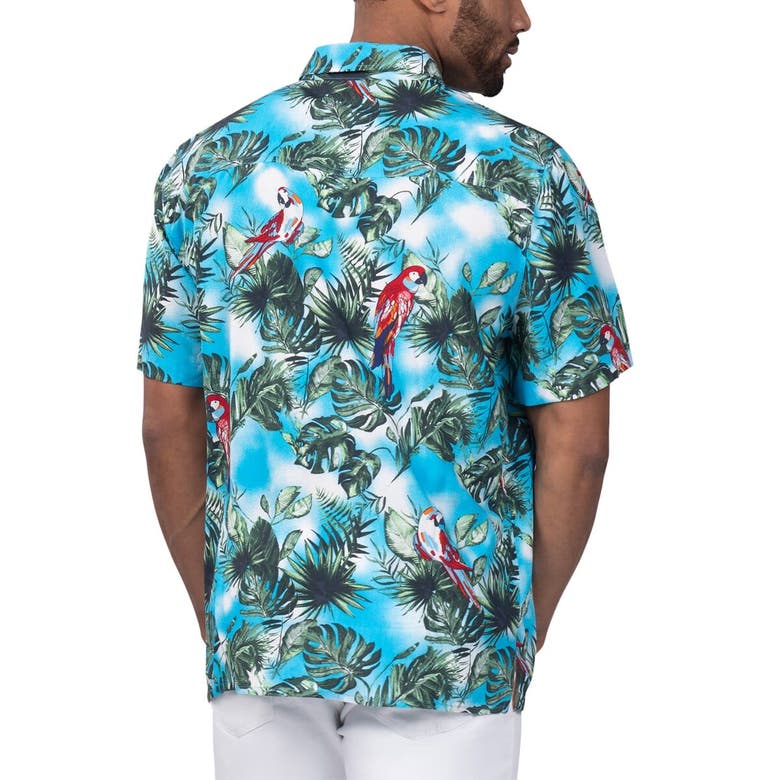 Shop Margaritaville Light Blue New York Giants Jungle Parrot Party Button-up Shirt