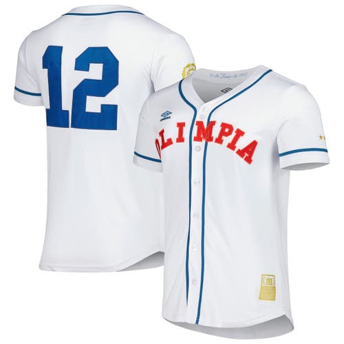 UPC 196503273673 product image for Men's Umbro White Club Deportivo Olimpia Baseball Jersey at Nordstrom, Size Smal | upcitemdb.com