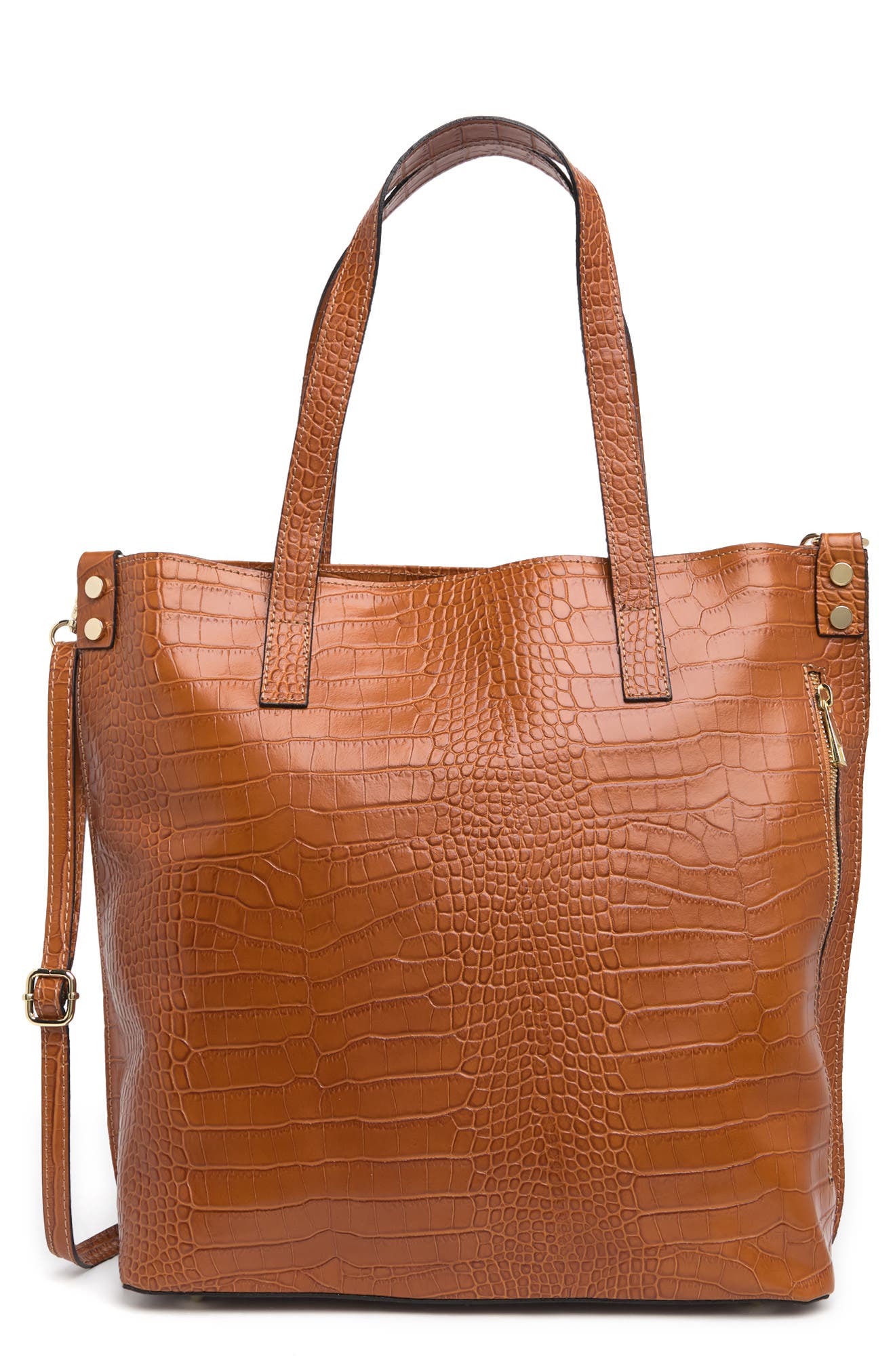 GIULIA MASSARI Embossed Croc Leather Tote Nordstromrack