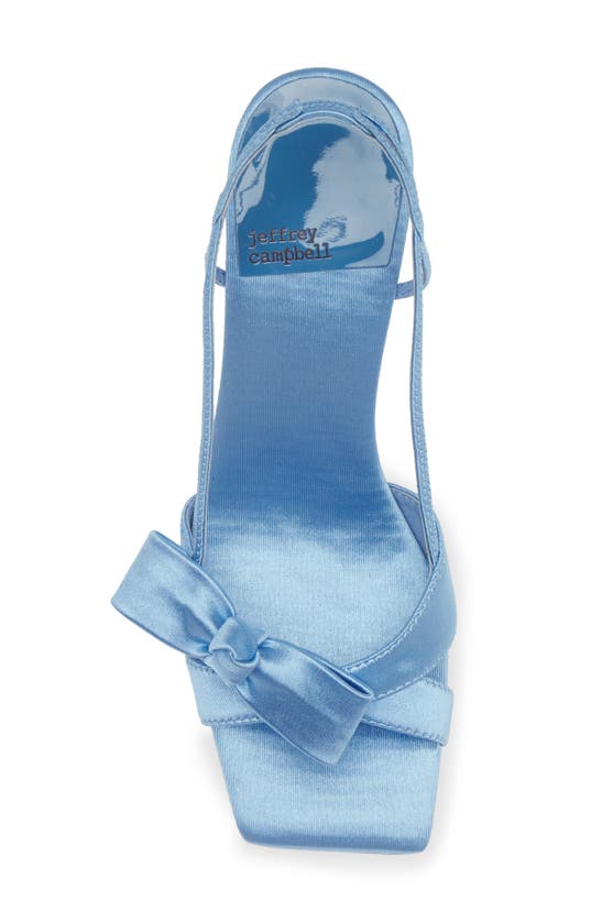 Shop Jeffrey Campbell Take A Bow Slingback Sandal In Light Blue Satin