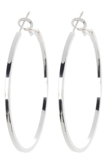 Nordstrom Rack 45mm Square Wire Hoop Earrings In Rhodium