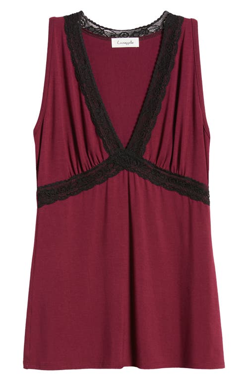 LOVEAPPELLA LOVEAPPELLA LACE INSET TANK 