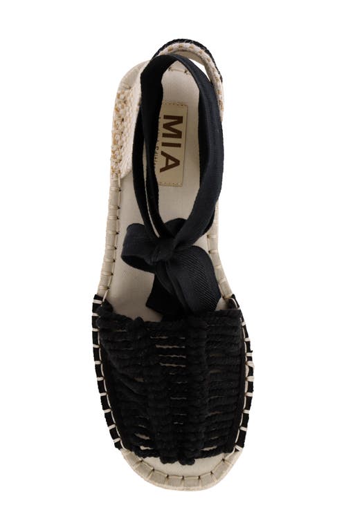 Mia Limited Edition Noella Ankle Wrap Sandal In Black/natural