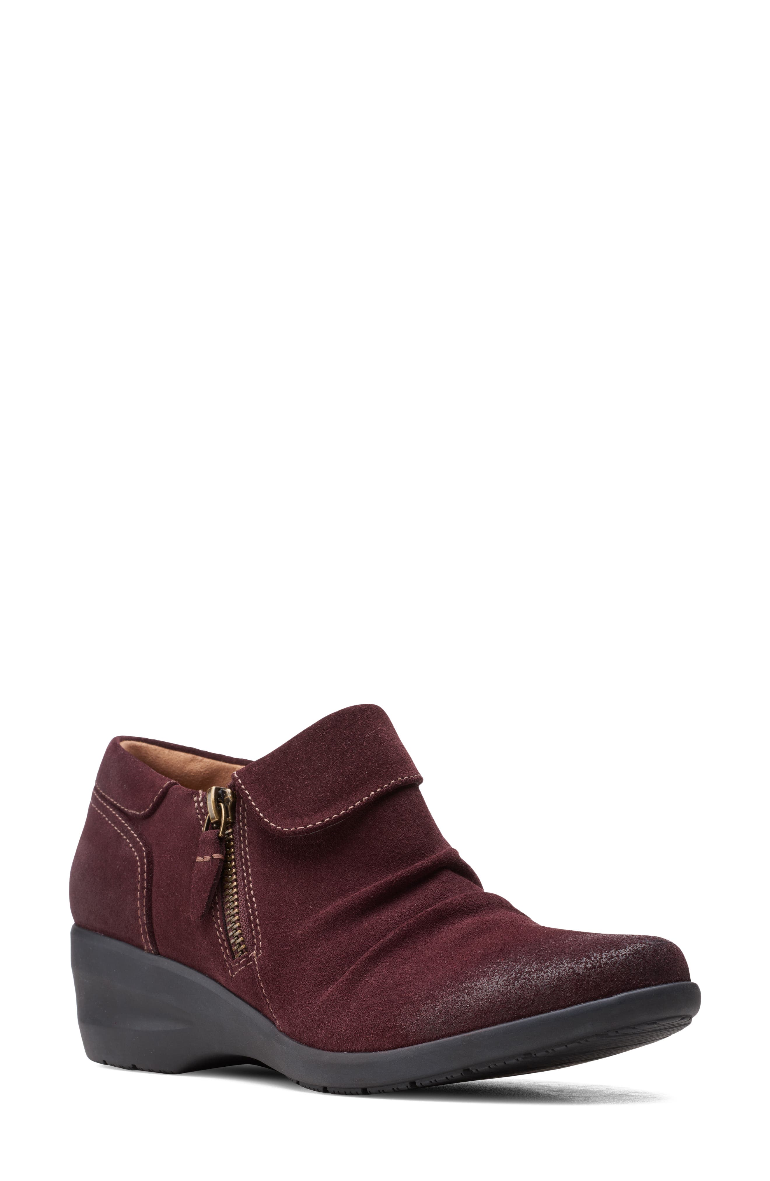 burgundy wide width shoes