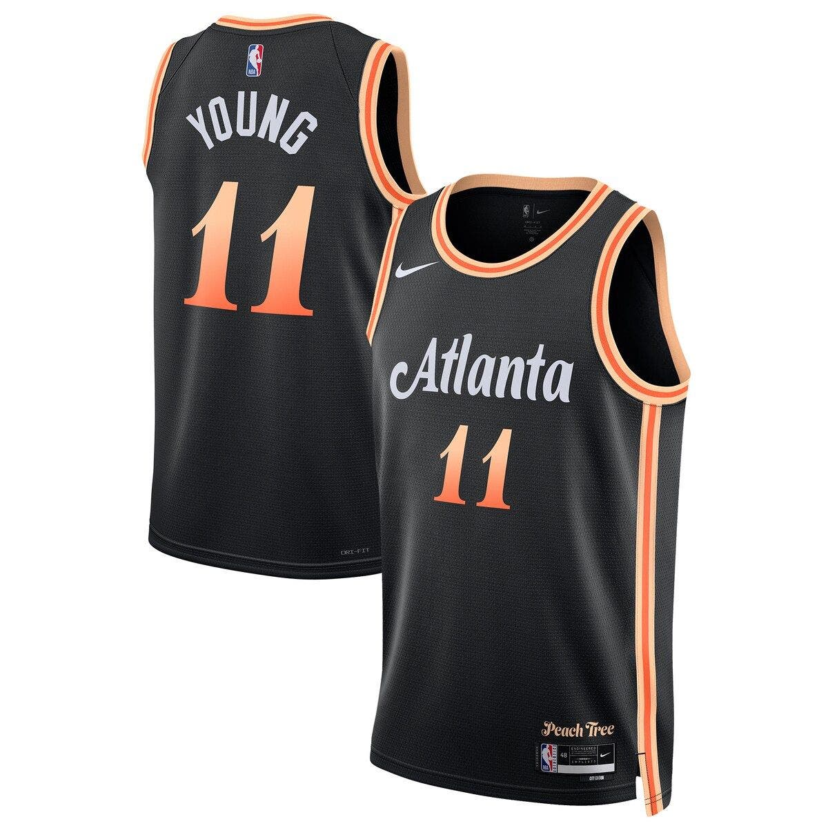 Nike NBA Trae Young Atlanta Hawks Dri-FIT Jersey Black/Orange