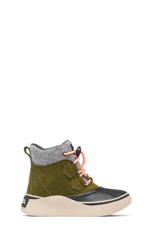 Shop Sorel Kids' Out N About Iv Chillz Waterproof Duck Boot In Utility Green/black