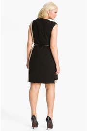 Calvin Klein Colorblock Belted Sheath Dress (Plus Size) | Nordstrom
