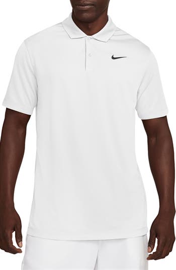 Shop Nike Core Dri-fit Polo In White/black