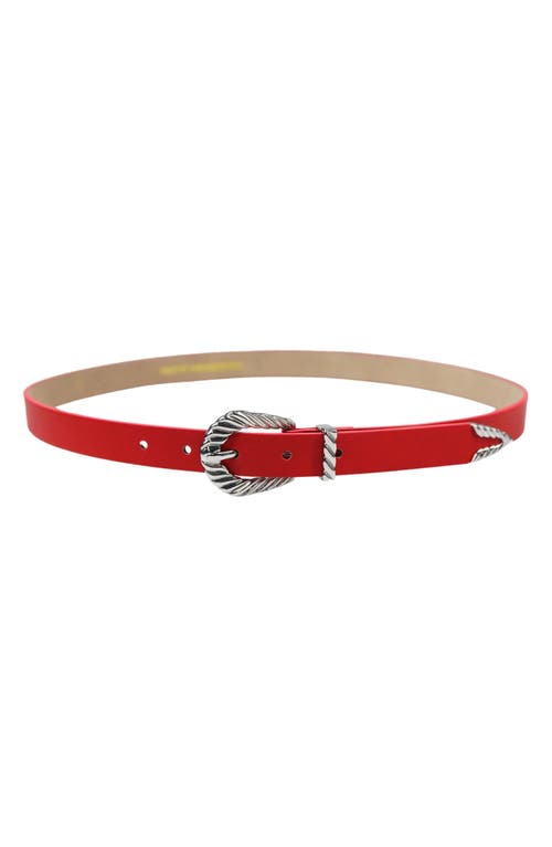 Petit Moments Modern Rodeo Belt In Red/silver