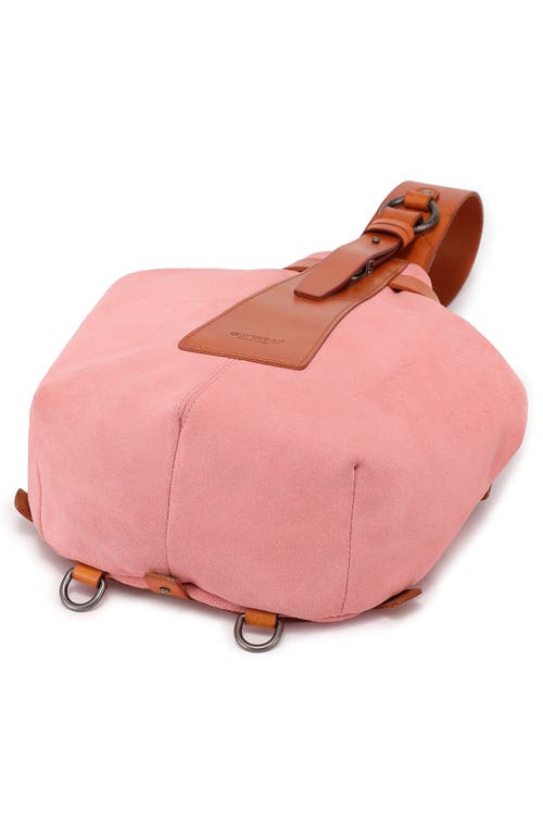 Old Trend Daisy Leather Trim Sling Bag In Pink