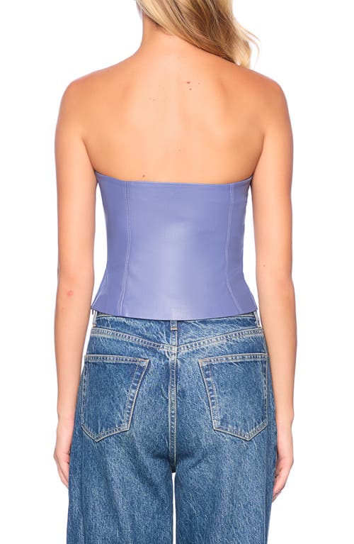 Susana Monaco Faux Leather Tube Top In Mediterranean