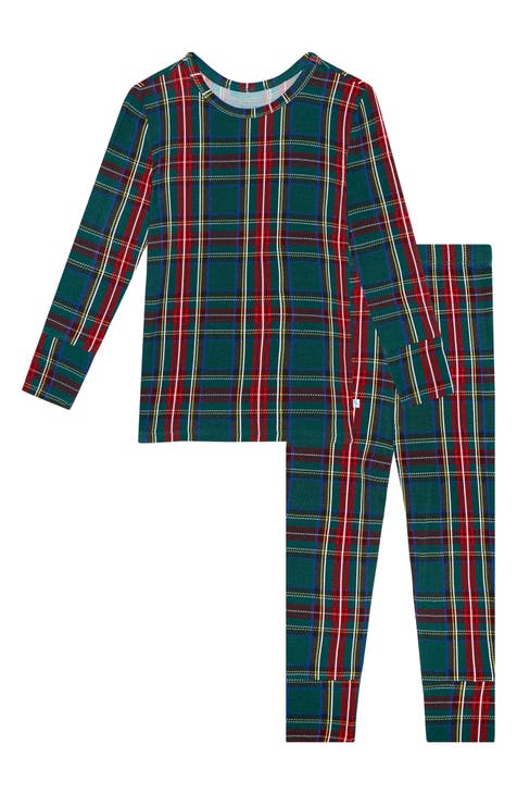 Forest Green Plaid Kids Union Suit by Hatley Canada